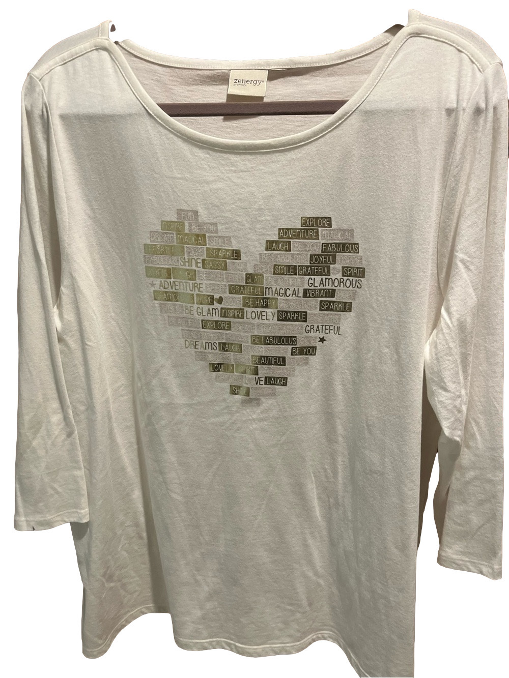 93. WOMENS CHICO’S ZENERGY 3/XL DETAIL TOP - Picture 1 of 4